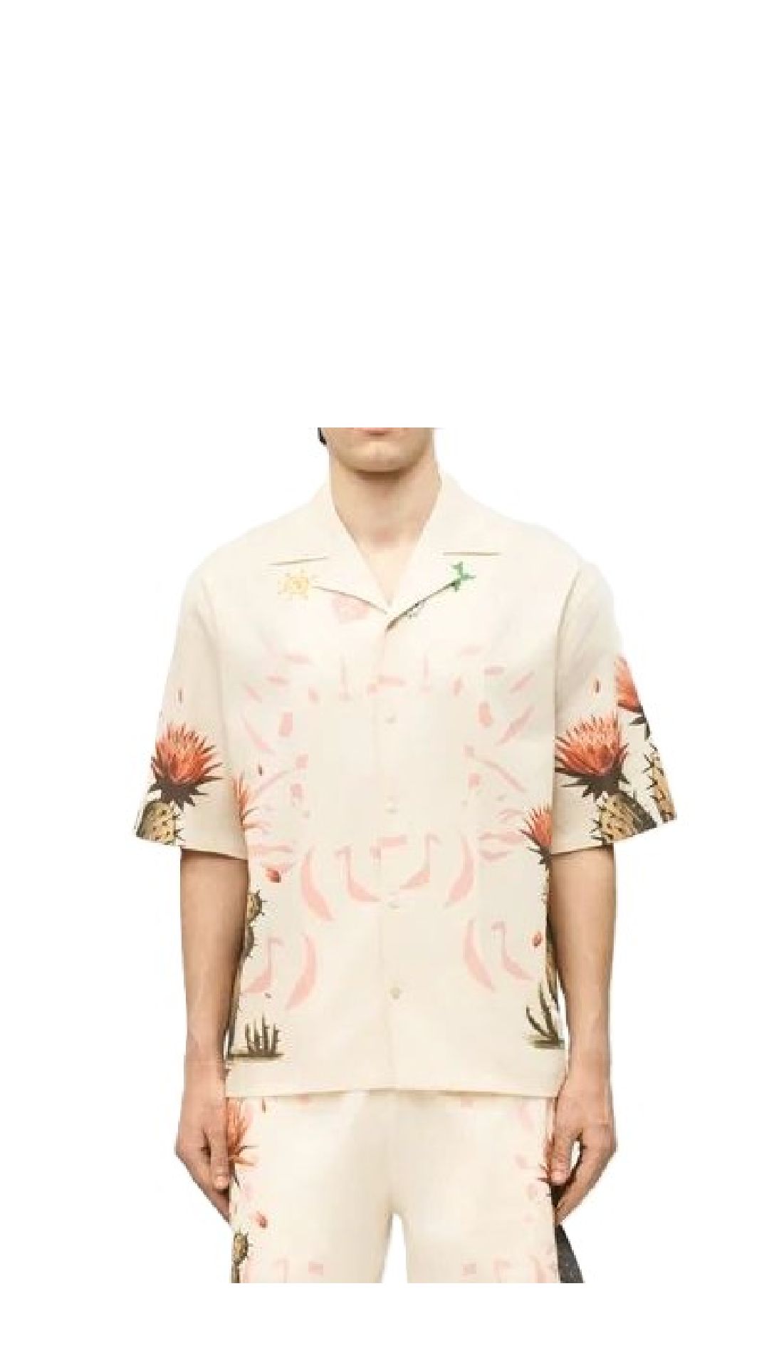 Camisa holgada de algodón con estampado