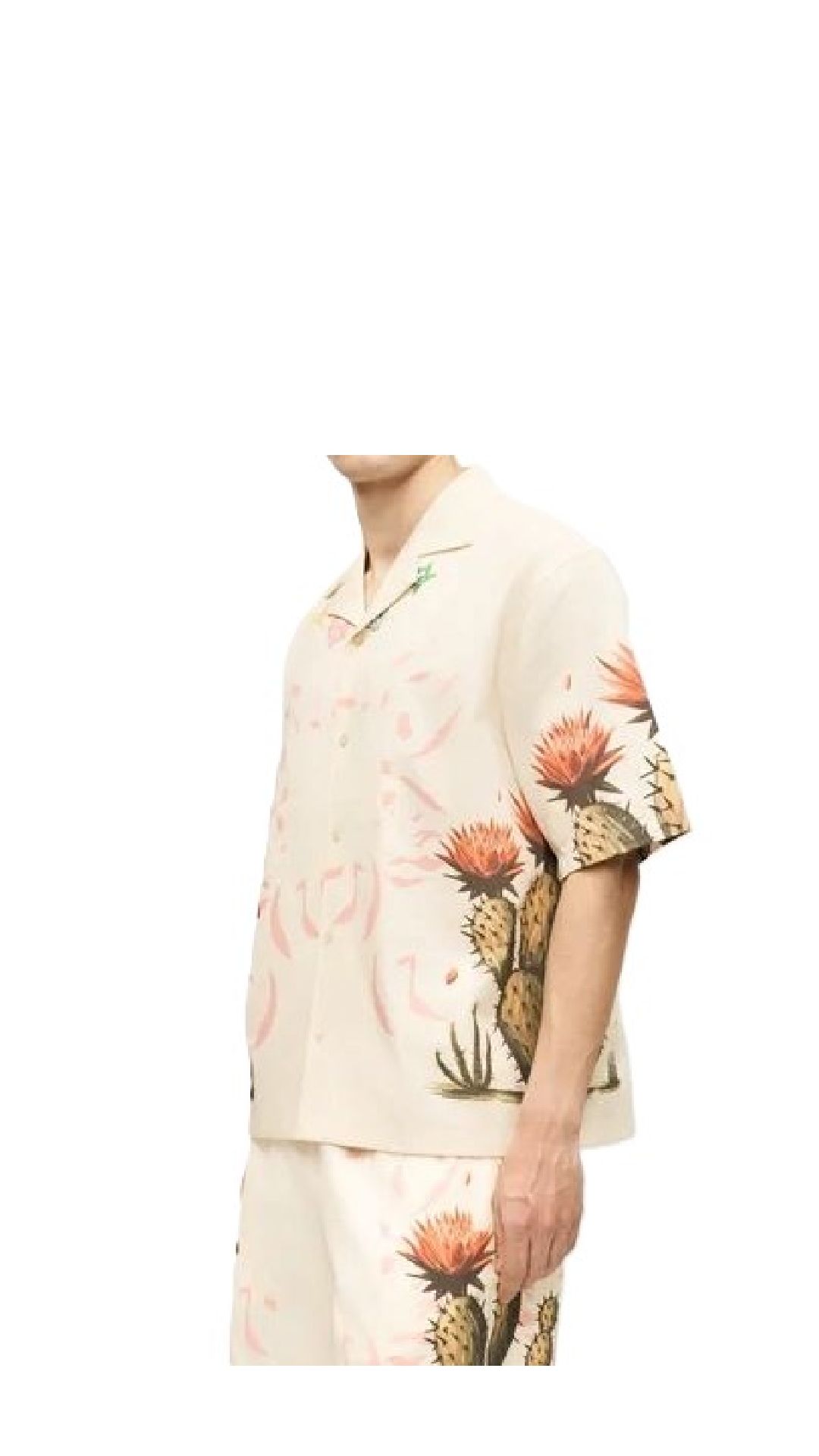 Camisa holgada de algodón con estampado