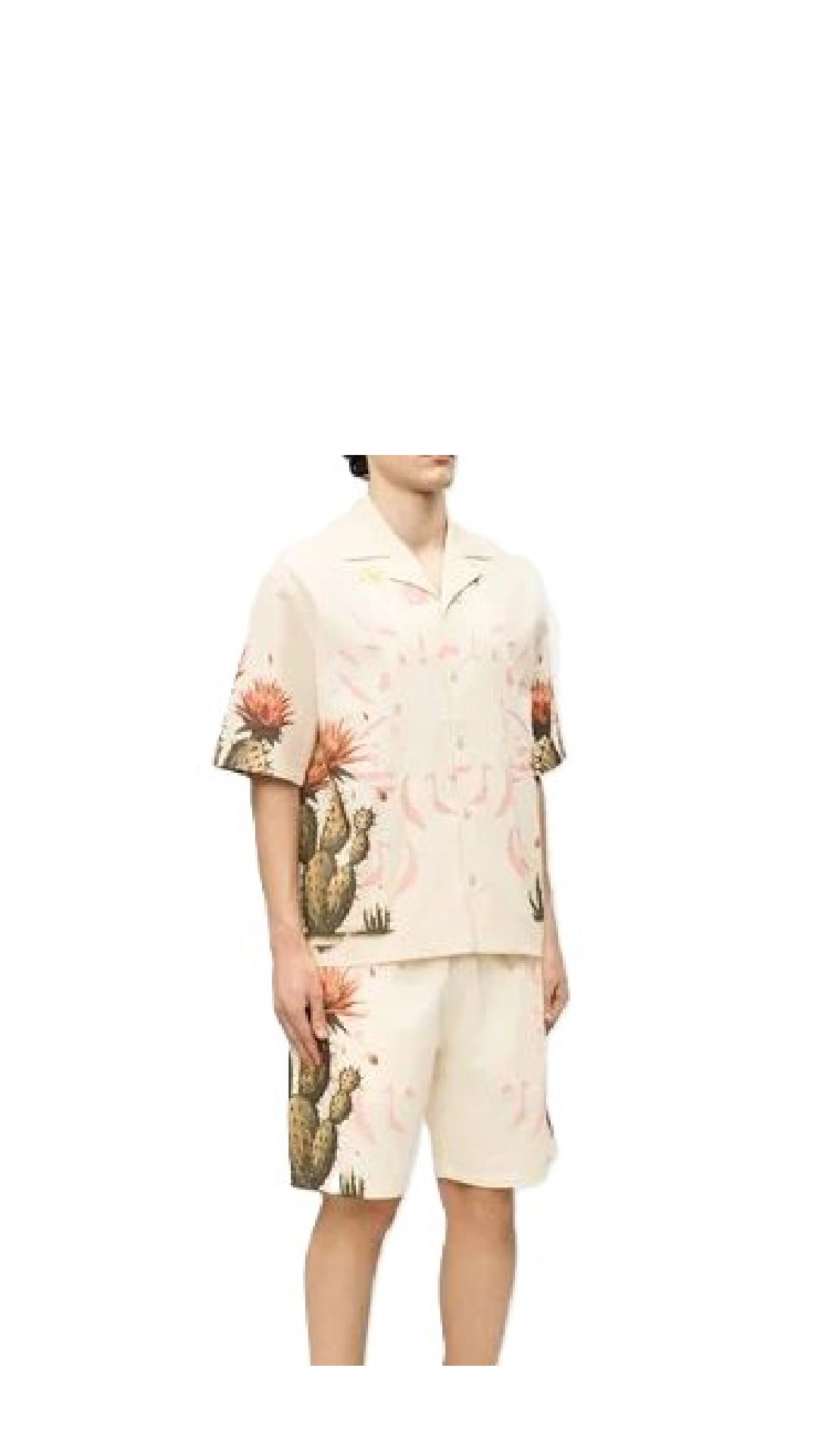 Camisa holgada de algodón con estampado