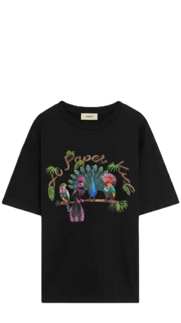 Camiseta holgada de algodón con logotipo