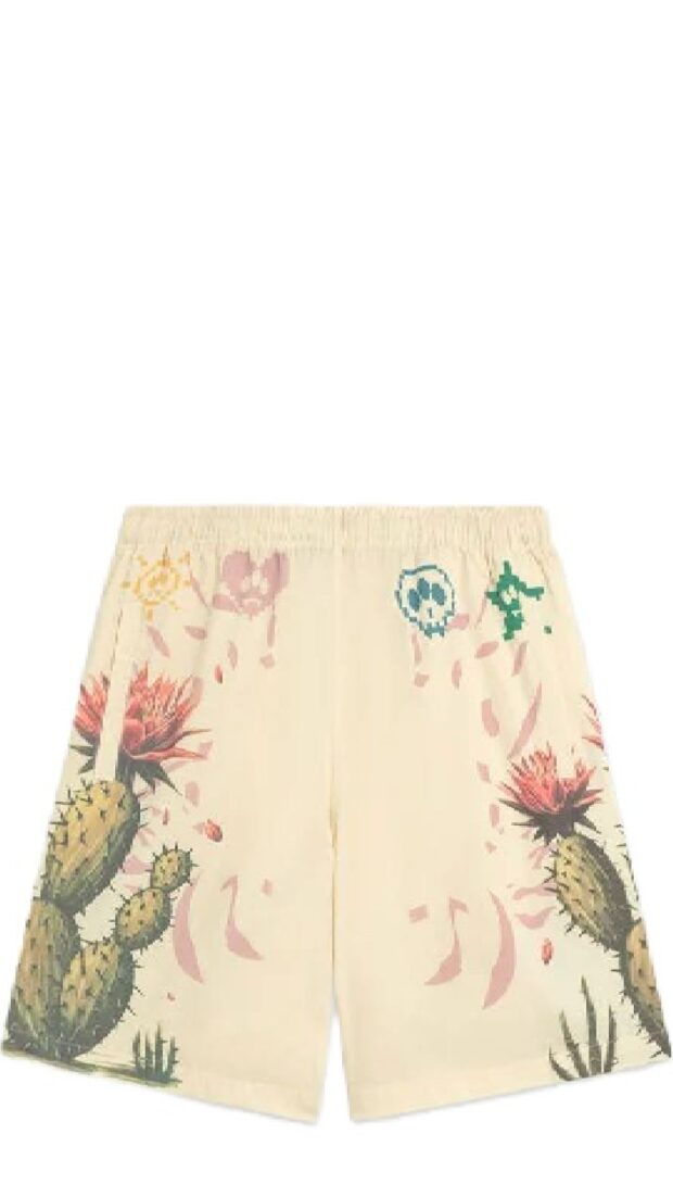Bermudas holgadas de algodón con estampado