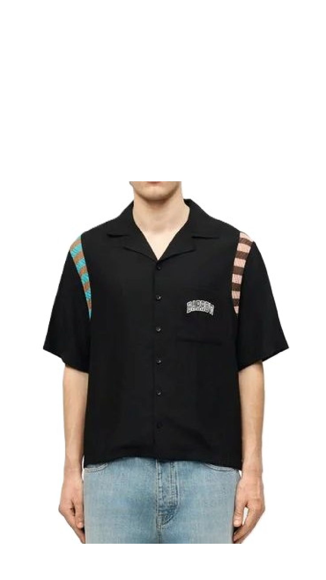 Camisa holgada de bambula con logotipo