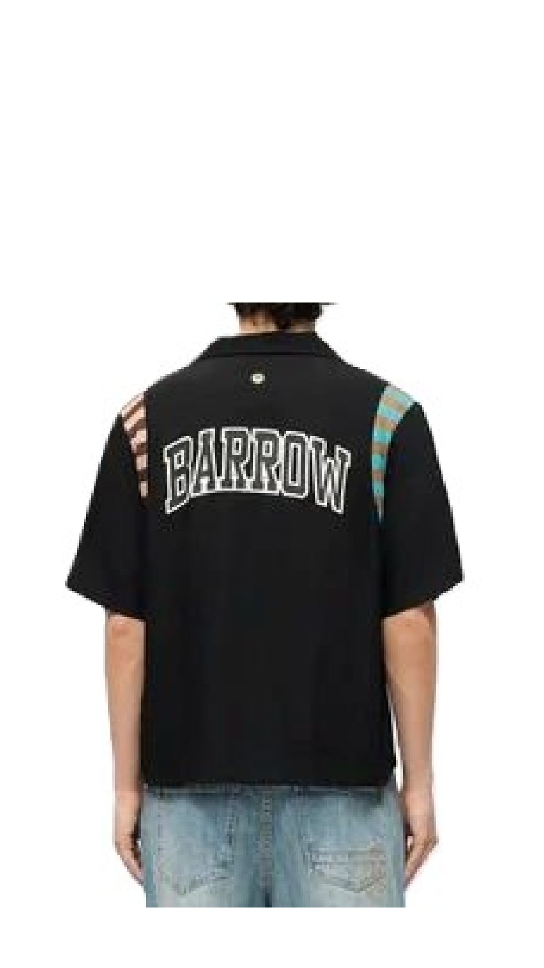 Camisa holgada de bambula con logotipo