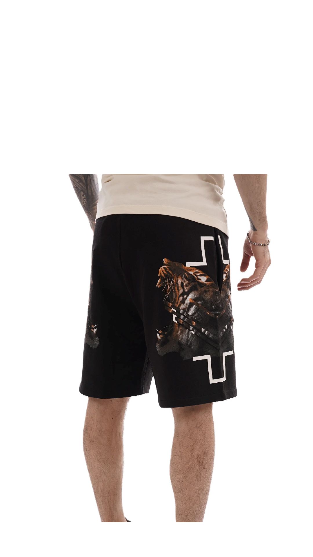 Bermudas holgadas de algodón con estampado