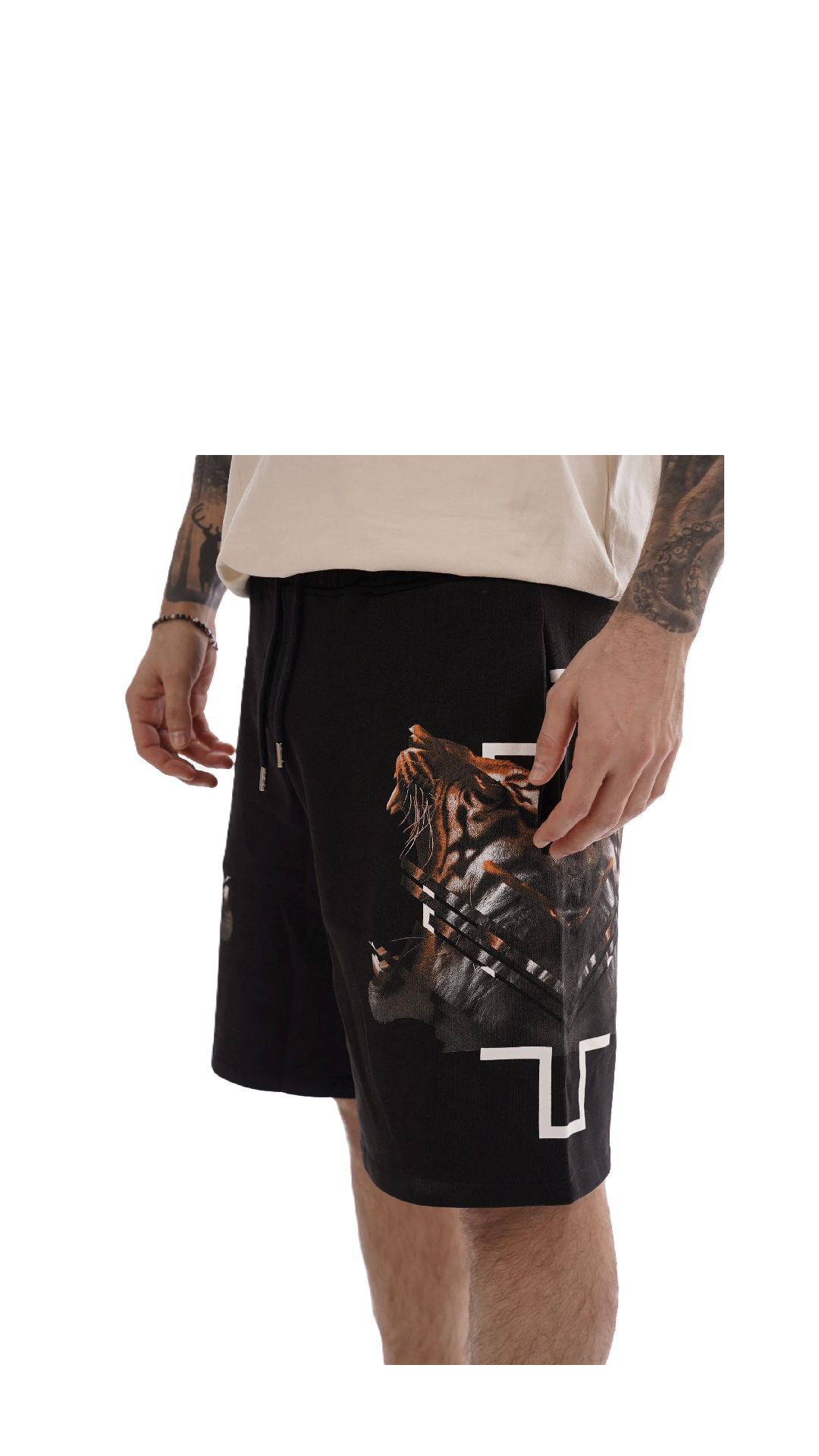 Bermudas holgadas de algodón con estampado