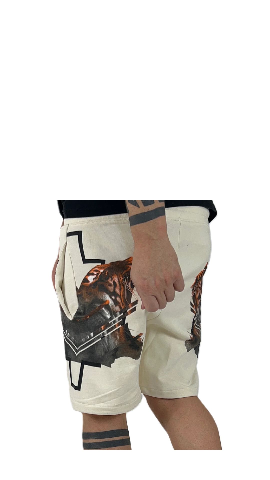 Bermudas holgadas de algodón con estampado