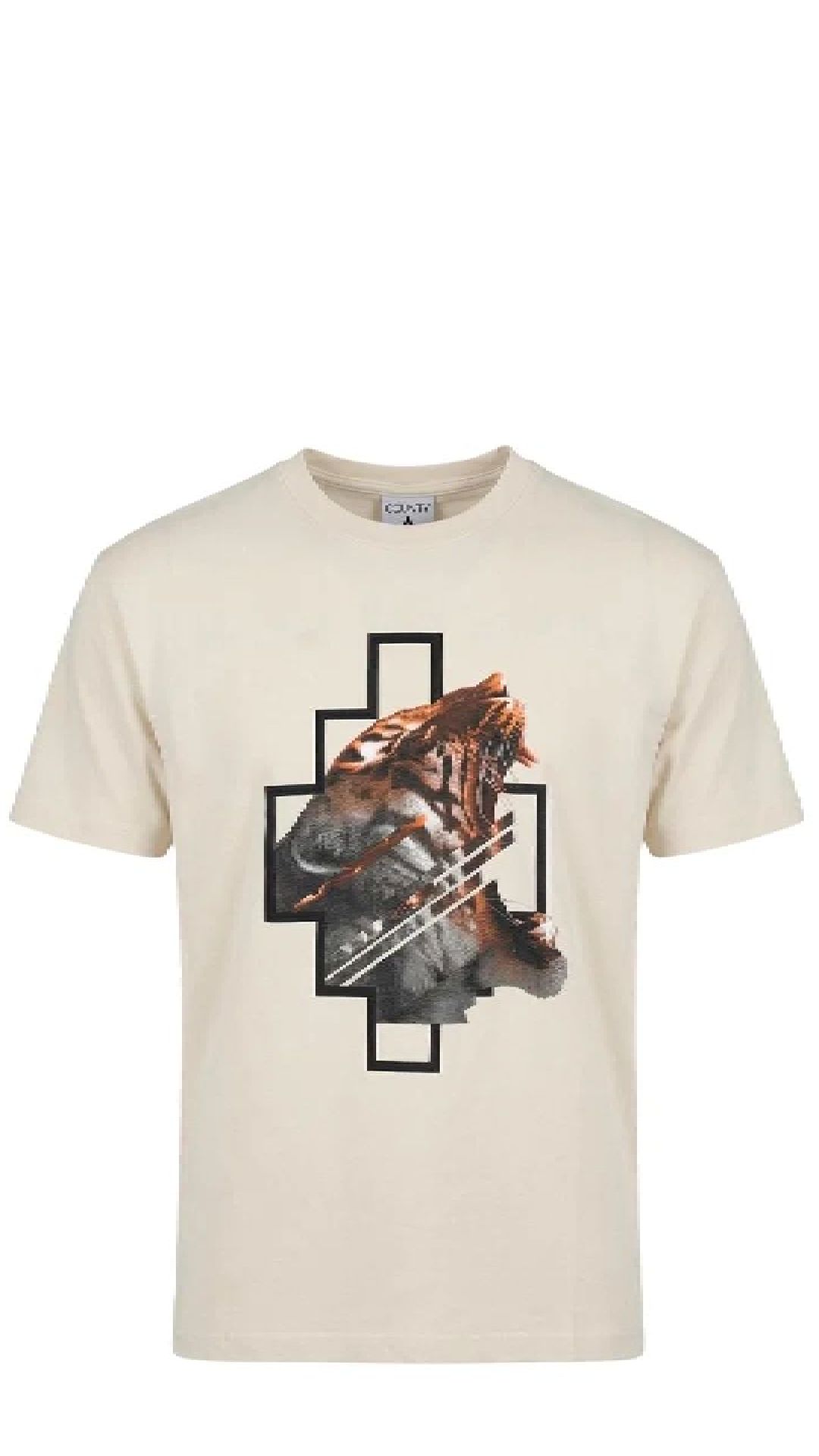 Camiseta holgada de algodón con estampado y logotipo parte trasera