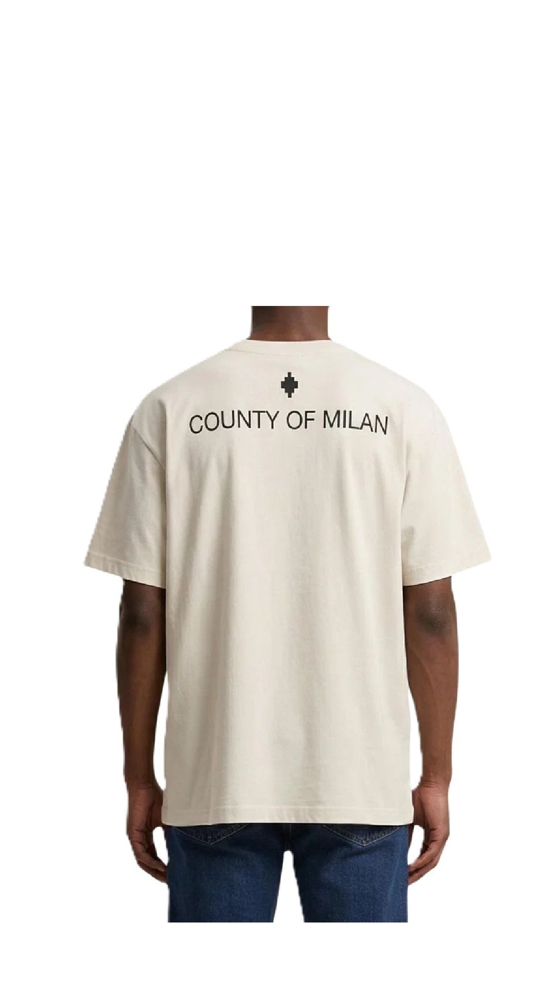 Camiseta holgada de algodón con estampado y logotipo parte trasera