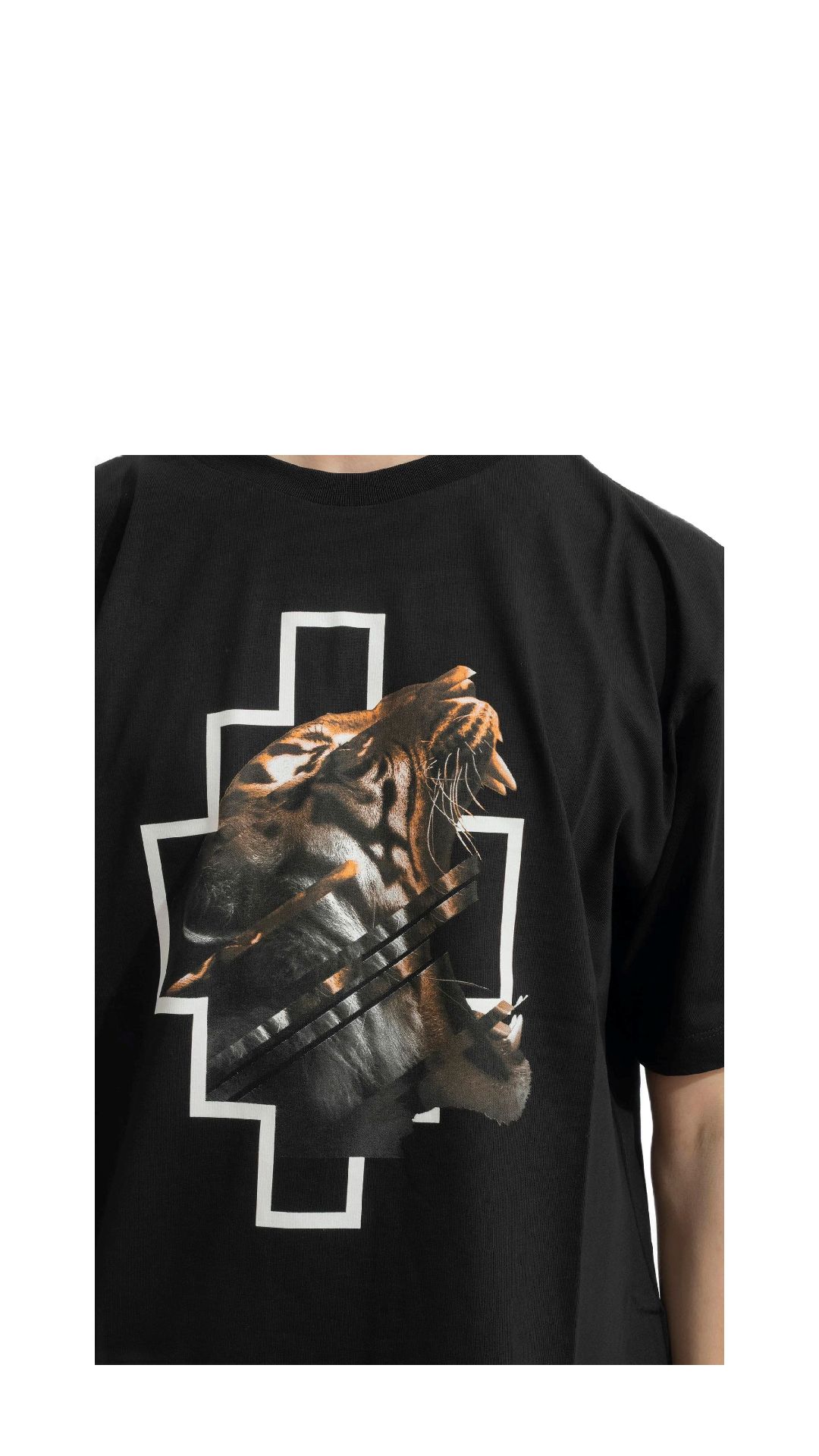 Camiseta holgada de algodón con estampado y logotipo parte trasera