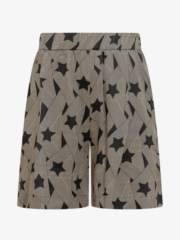 Bermudas holgadas de viscosa con estampado