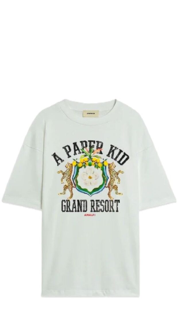 Camiseta holgada de algodón con estampado.